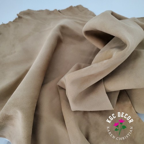 Beige goat suede skin natural - goat,