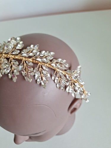 Crystal gold tone - tone, hair