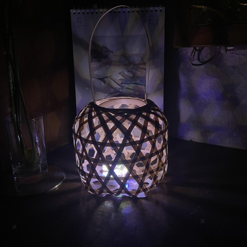Candle lantern woven - candle,