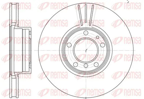 Brake disc front axle - disc,
