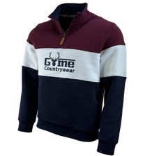 Game Countrywear Pullover Jumper Sweatshirt Hunting Shooting Maroon/White/Navy