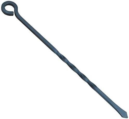 Black cast iron poker fireside - black,