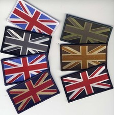 Union Jack UK Flag Badge Patch Sew On or Hook Backing 8cm x 4.5cm