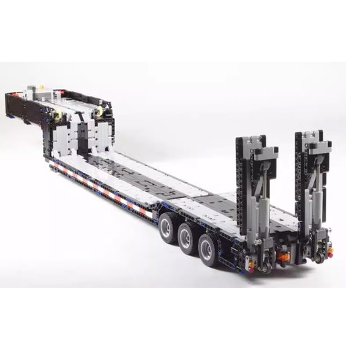 Low loader with - with, raising
