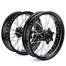 17" Supermoto Black Wheels Set For KTM 125-540 EXC-F SX-F SX EXC XC-W XC-F XC-G