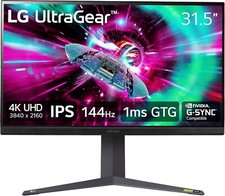 LG Gaming Monitor 32 inch 4K IPS Monitor UltraGear Display Port HDMI 144Hz 1ms .