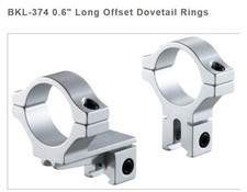 BKL 374 3/8"-11mm Dovetail Rifle Scope OFFSET 30mm High Rings Silver
