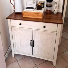 Rustic Storage Cabinet Sideboard Kitchen Cupboard Vintage Industrial Style Unit
