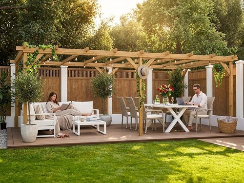 Wooden pergola kit - pergola, x
