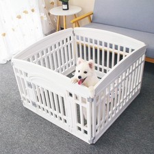 Pet Playpen Foldable Gate for Dogs Heavy Plastic Puppy Exercise Pen with... 