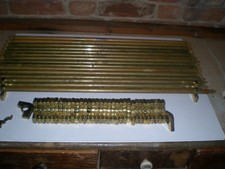 Brass Stair Rods and brackets  half round flat back