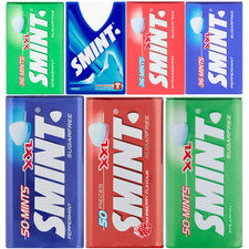 Smint Sugar-Free Mint, Peppermint, Strawberry, Spearmint 8g, 12x36s, and 12x50s
