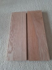 2 Pieces Of Planed Solid Oak Timber Offcuts In Tiger Oak