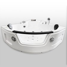Whirlpool corner bath glass panel, 135 x 135 cm HOT TUB FM Radio Taps Miami
