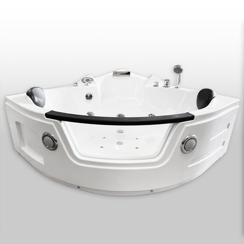Whirlpool corner bath - , glass