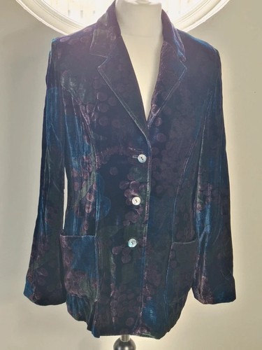 Vintage floral velvet - vintage, silk