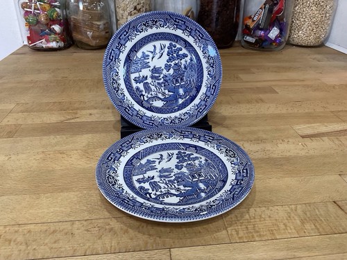 Churchill willow pattern pair - willow,