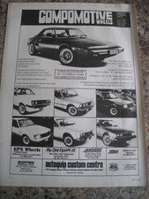 COMPOMOTIVE WHEELS P6 P7 PIRELLI TYRES  WOLVERHAMPTON 1980 ADVERT A4 FILE 54