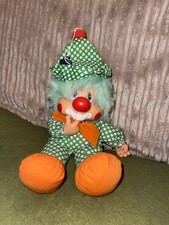 Applause Clown Thumb Sucking Kippy N Friends 1982  Vintage Soft Toy Plush 8”