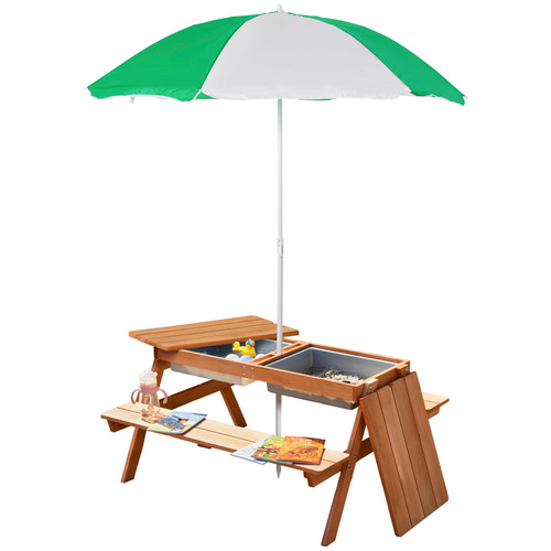 Kids wooden picnic table with - picnic,