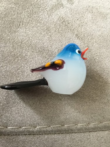 Murano glass baby bird aqua - baby,