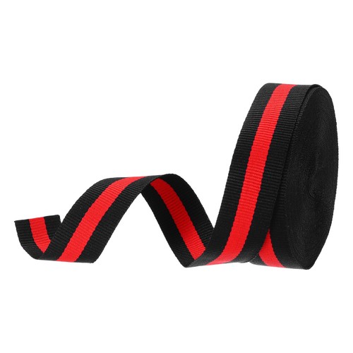 Black red striped - 3/4"black,