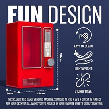 NEW CANDY VENDING MACHINE RETRO SWEETS DISPENSER GUMBALL GIFT RED GUMMY JELLY 