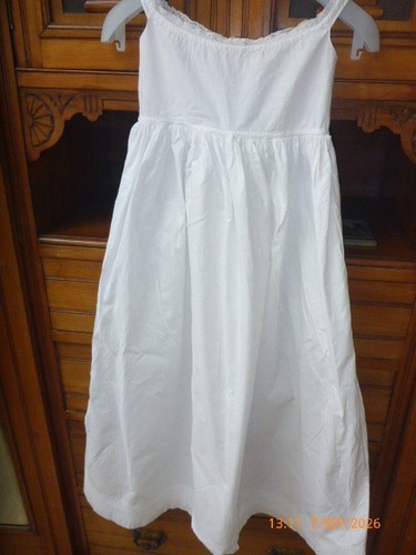 Antique cotton underdress - underdress, slip