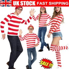 Adult Boys Girls Wheres Wally World Book Day Week fancy dress Halloween UK❤️
