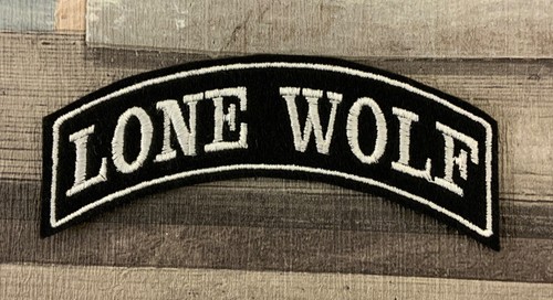 Lone wolf top rocker - lone,