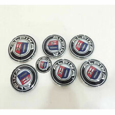 7pcs Alpina Hood Trunk Steering Wheel Center Caps Hub Caps Emblem Badge Decals