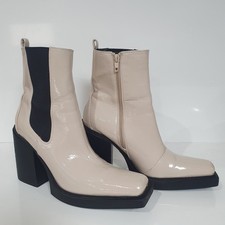 Topshop Women's Heeled Platform Patent Boots UK 7