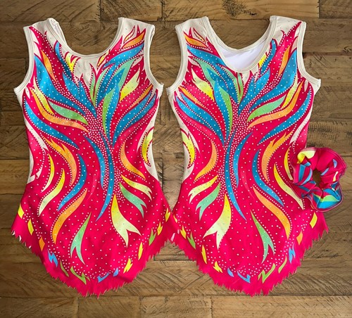 Pink rainbow girls skirted - pink,