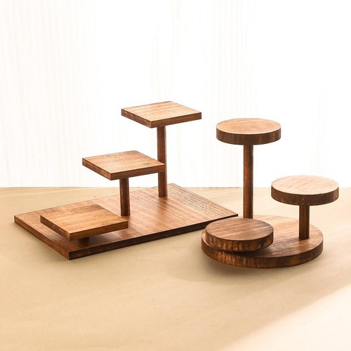 Wood cake stand dessert - stand, holder
