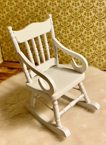 Doll house white rocking - house,