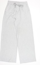 Zara Womens Grey Wide-Leg