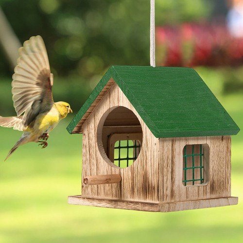 Green hanging bird house - hanging,