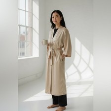 Ora Feder Vintage 100% Silk champagne robe