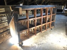 Pigeonhole storage large industrial 8ftx5ftx4ft solid timber 18 holes , 4 wheels