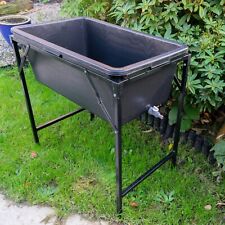 Rigid Metal Outdoor Pet Bath Stand Dog Wash Table, Quick Empty Drain & 90L Bath