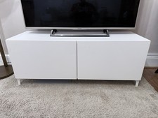 IKEA White High Gloss TV Unit