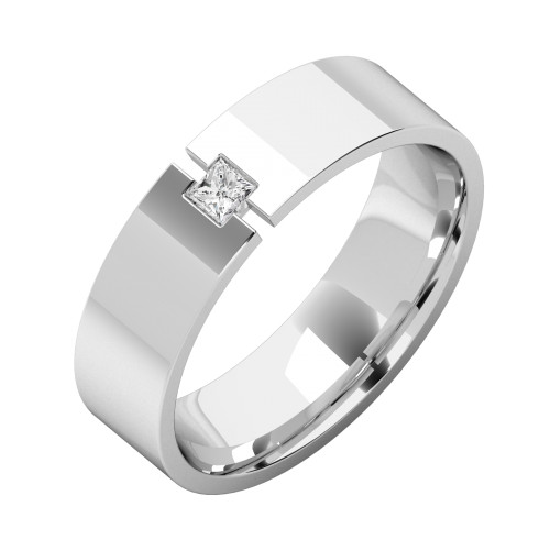Mens wedding band - wedding, platinum