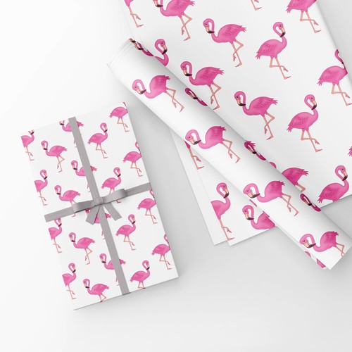 Pink flamingo design gift - pink,