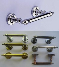 SOLID BRASS VINTAGE OLD RETRO TOILET ROLL HOLDER LOO WC BATHROOM ROLL HOLDER
