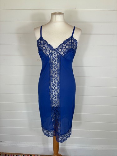 Vintage lingerie blue nylon - blue,
