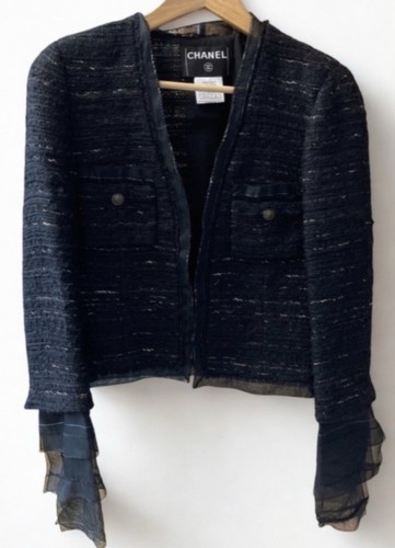 Chanel 04a black tweed jacket - chanel,