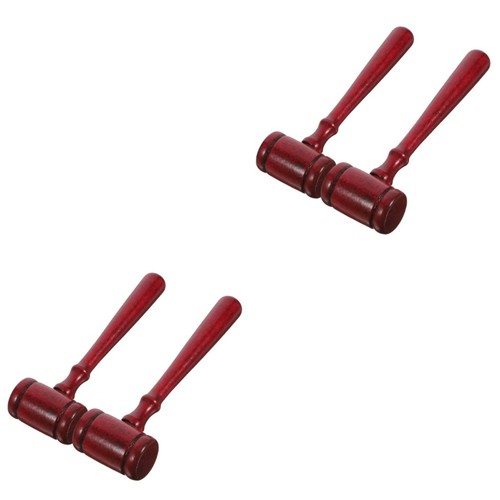 Red wooden judge - judge, gavel