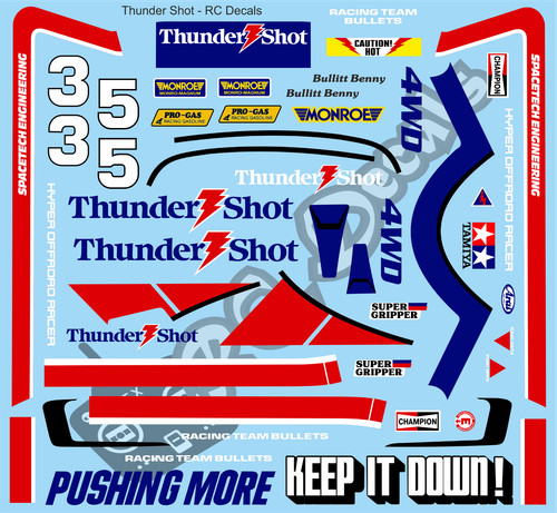 Vintage thunder shot decals - vintage,