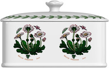 Portmeirion Botanic Garden 6" Butter Keeper with Knob Lid, Assorted Floral Motif