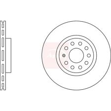 2x Brake Discs Vented For VW